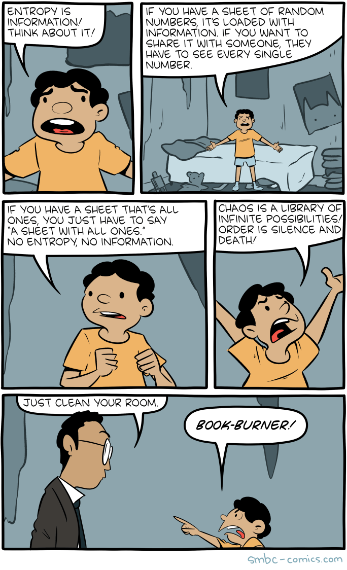 First parent to admonish their kid to not create so much information gets 10 Weinersmith Points