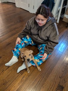 Charlie playing with Tori