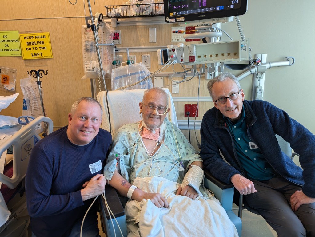 Me, Jim and Tom at the hospital